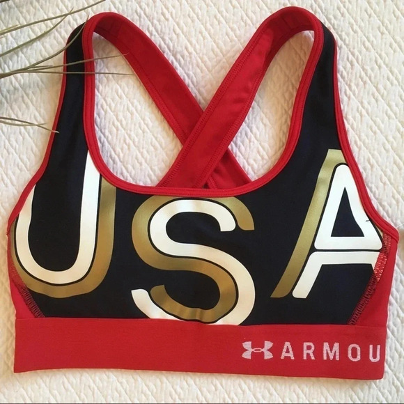 NWT Under Armour USA Sports Bra - Picture 4 of 11